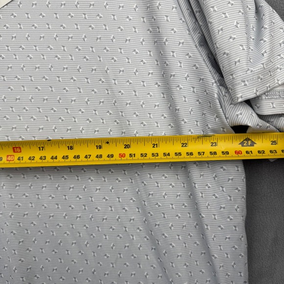 Penguin Mens XXL‎ Golf Polo Shirt Pearl Blue Geometric Print Short Sleeve - Picture 7 of 10